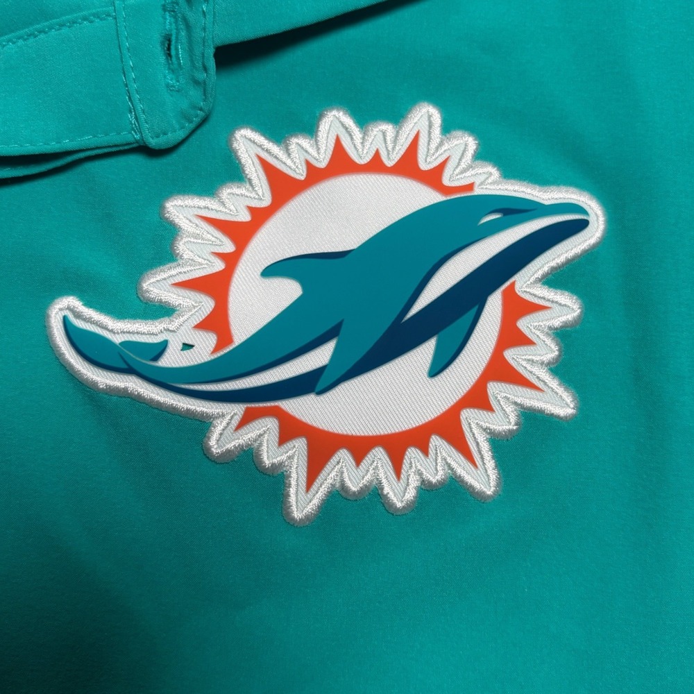 Miami Dolphins Nike‎ Dri Fit Mens L Team Issued Polo Shirt NFL On Field Football - Picture 6 of 8